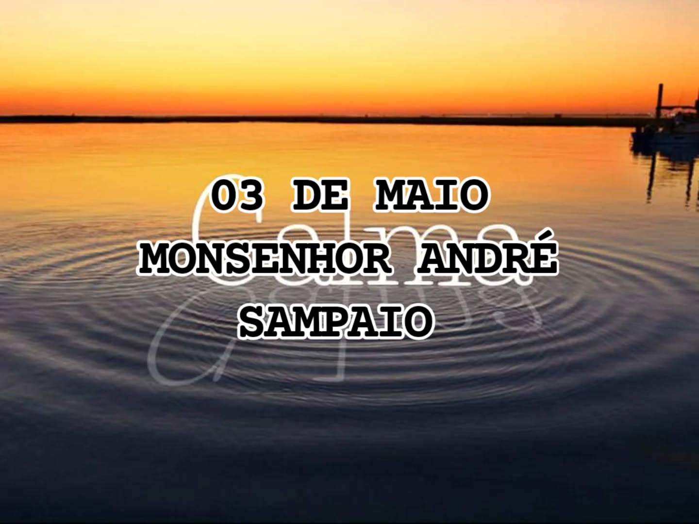 03 DE MAIO 

CALMA

"Muitas vezes nos deparamos com situações, onde pela ausência da calma e da paciência podemos causar ou agravar problemas de difícil reparação.

Qualquer que seja o momento difícil em que estejamos passando, procuremos manter a calma, pois somente assim teremos o controle da situação.

A calma nos dá o tempo necessário para raciocinarmos e tomarmos a resolução mais sábia e adequada diante de uma adversidade ou contratempo.

A calma é filha da sabedoria, por isso, cultivemos em nós essa virtude, pois desse modo poderemos evitar muitos aborrecimentos e agravamento de situações já complicadas.

Ter calma é confiar na Providência Divina, que não nos desampara jamais.

Confiemos, agindo pelo bem, pois Jesus está ao nosso lado sempre! E o Espírito Santo é o nosso advogado!"

Mons. André Sampaio (@mons_andre_sampaio) 

⚠️➡️Nos siga no Instagram: @katholikosbrasil

⚠️➡️Curta nossa página no Facebook: @katholikosbrasil

#Katholikos #03demaio #trêsdemaio #MonsAndréSampaio #AndréSampaio